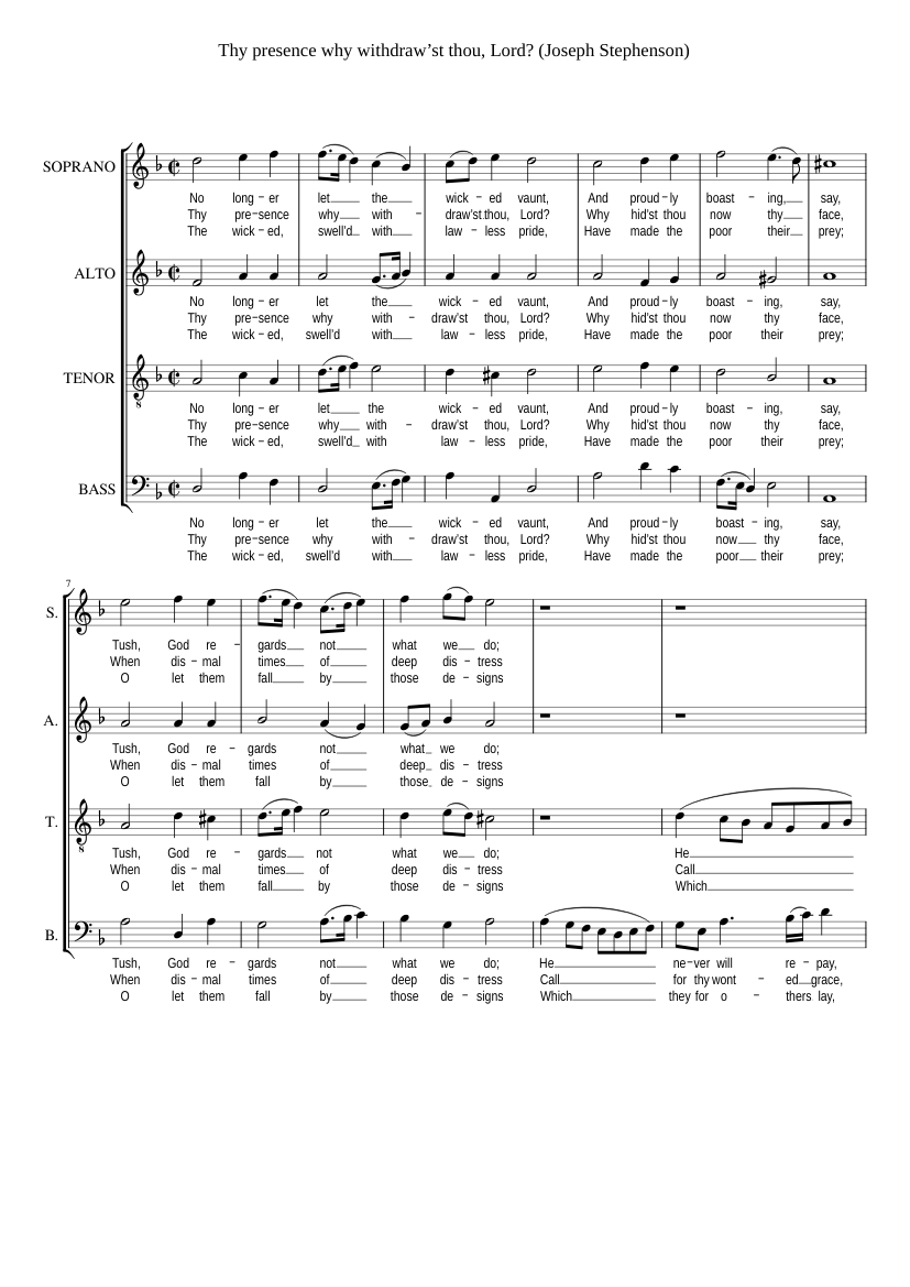 Thy presence why withdraw'st thou Lord?