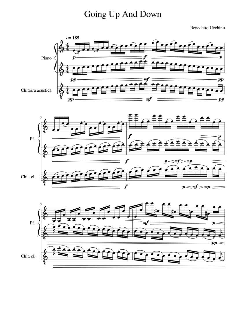 Going Up And Down - Demo - piano tutorial