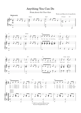anything you can do i can do better by Irving Berlin free sheet music |  Download PDF or print on Musescore.com