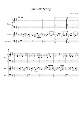 Free Invisible String by Taylor Swift sheet music