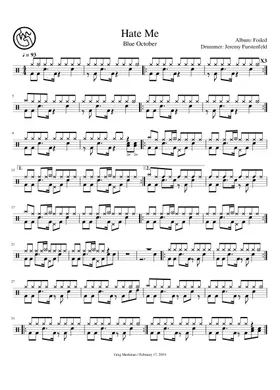 Free Hate Me By Blue October Sheet Music | Download PDF Or Print.