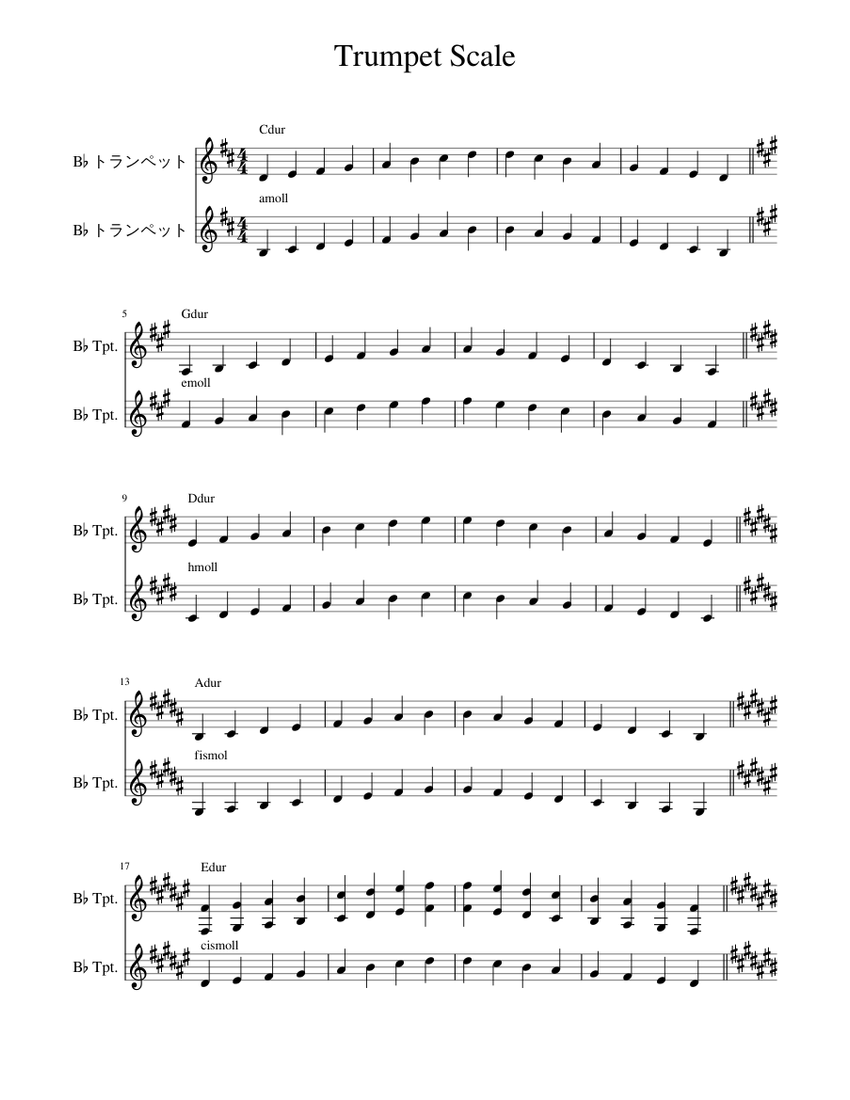 trumpet-scale-sheet-music-for-trumpet-in-b-flat-brass-duet