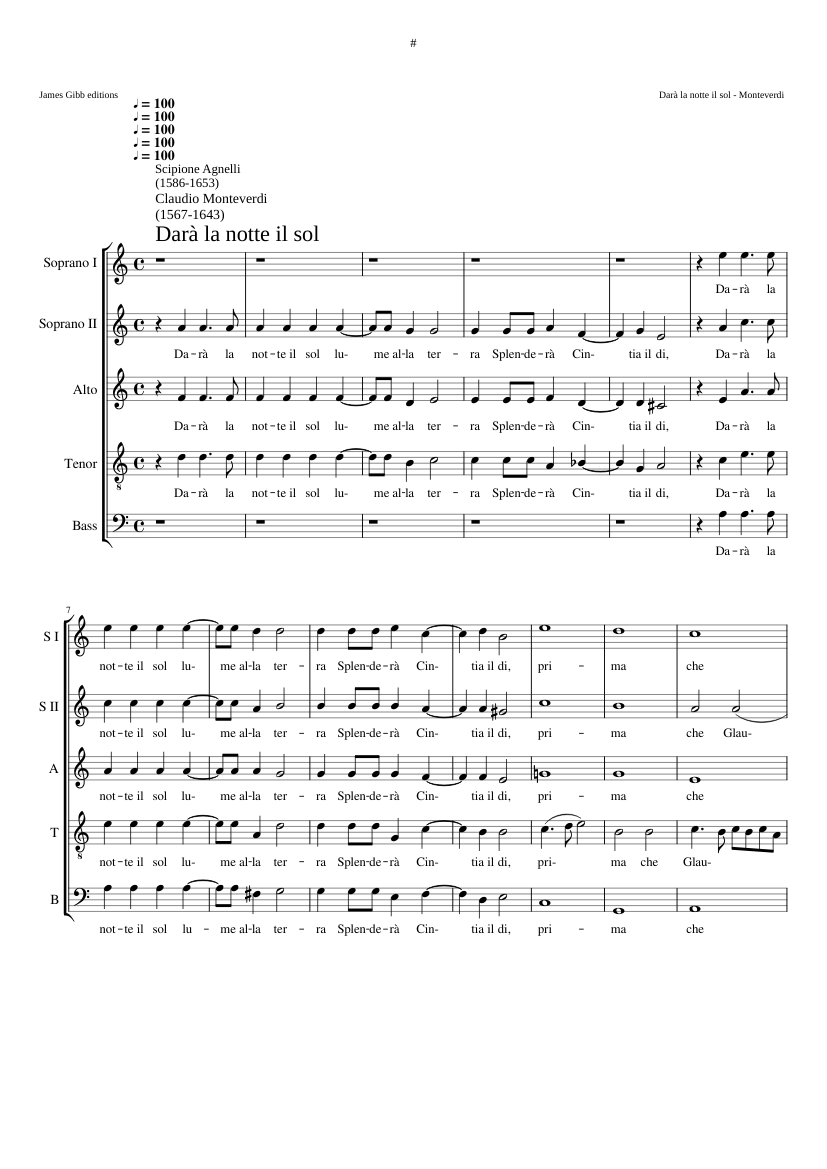 Darà la Notte il Sol