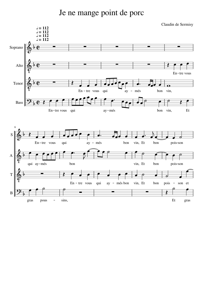 Entre vous qui aymés