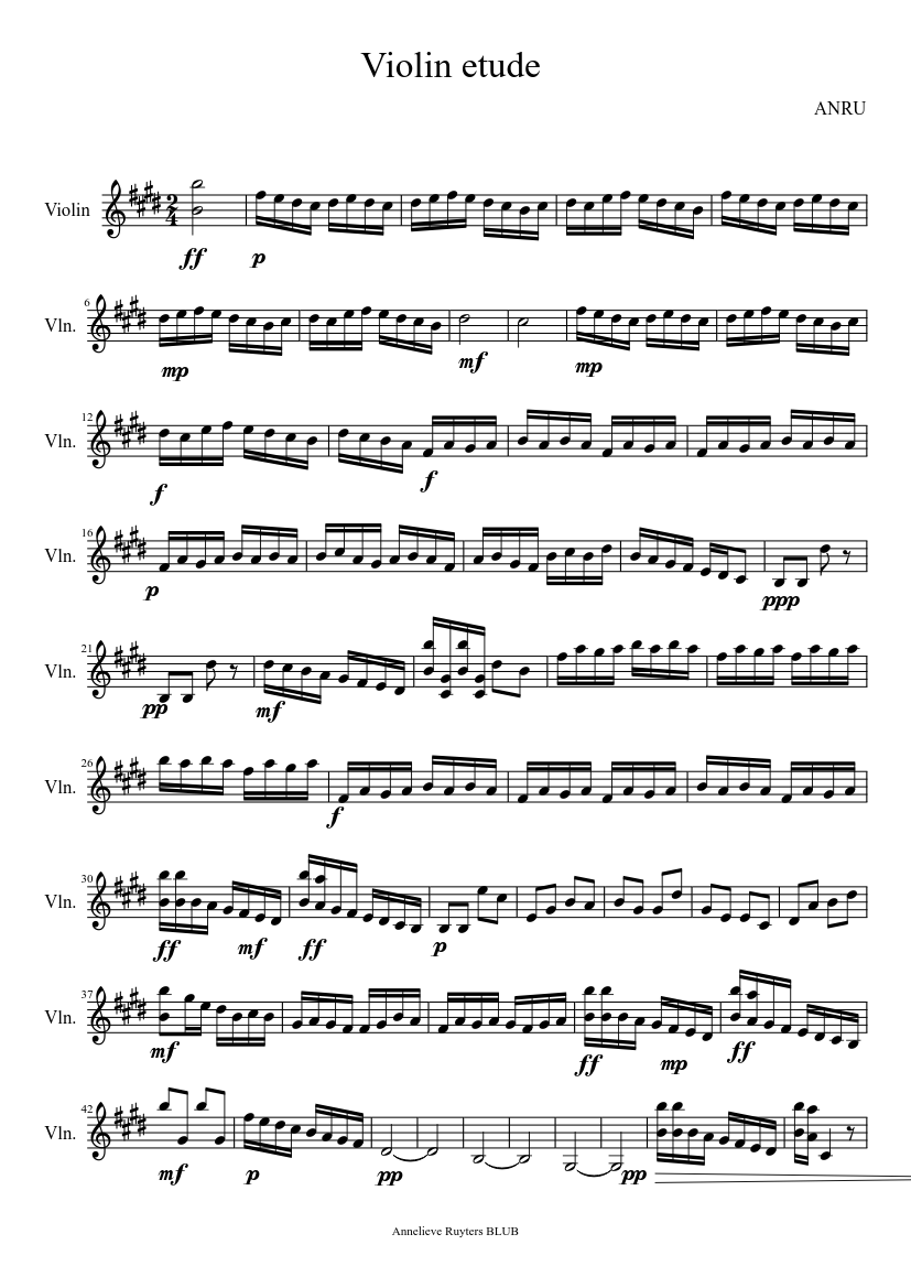 Sheet music for Violin (Solo) | Musescore.com