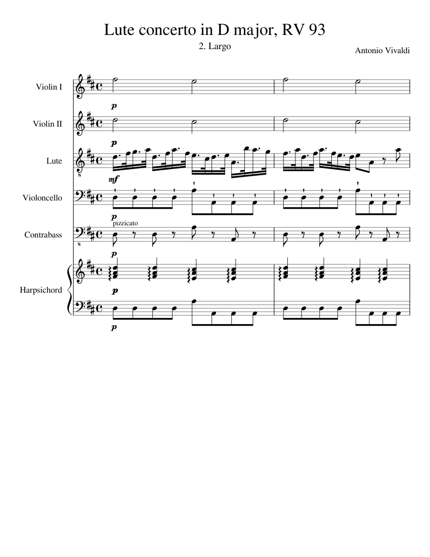 Chamber Concerto in D major RV 93