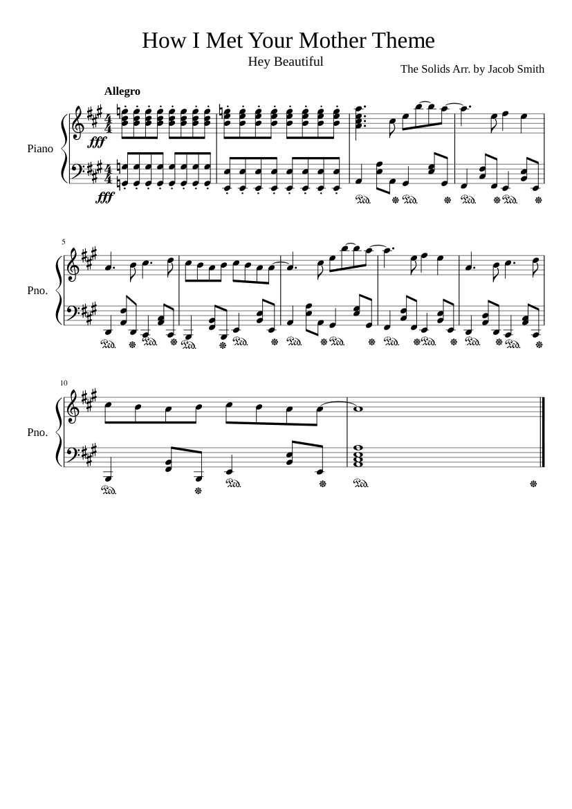 How I Met Your Mother Theme Song Sheet music for Piano (Solo) |  Musescore.com