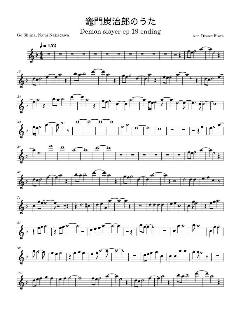 Kimetsu no Yaiba Ep 19 OST Sheet music for Piano (Solo)