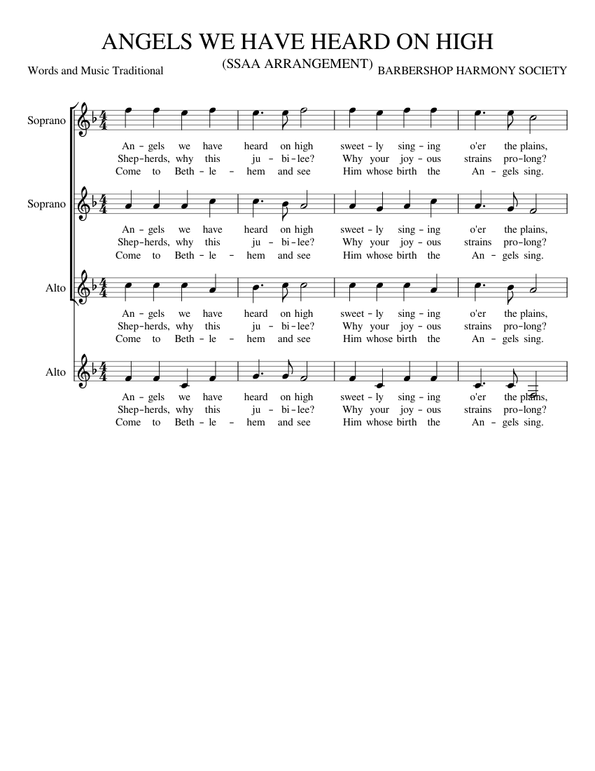 angels we have heard on high