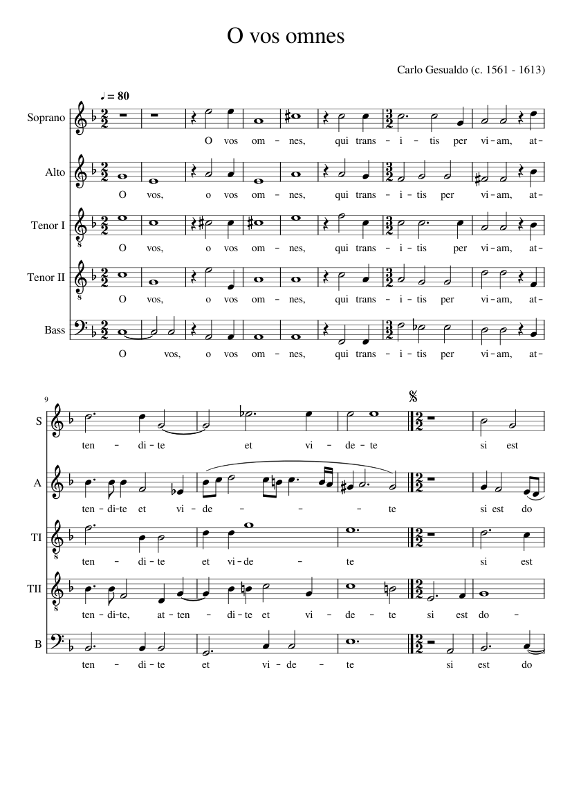 O vos omnes