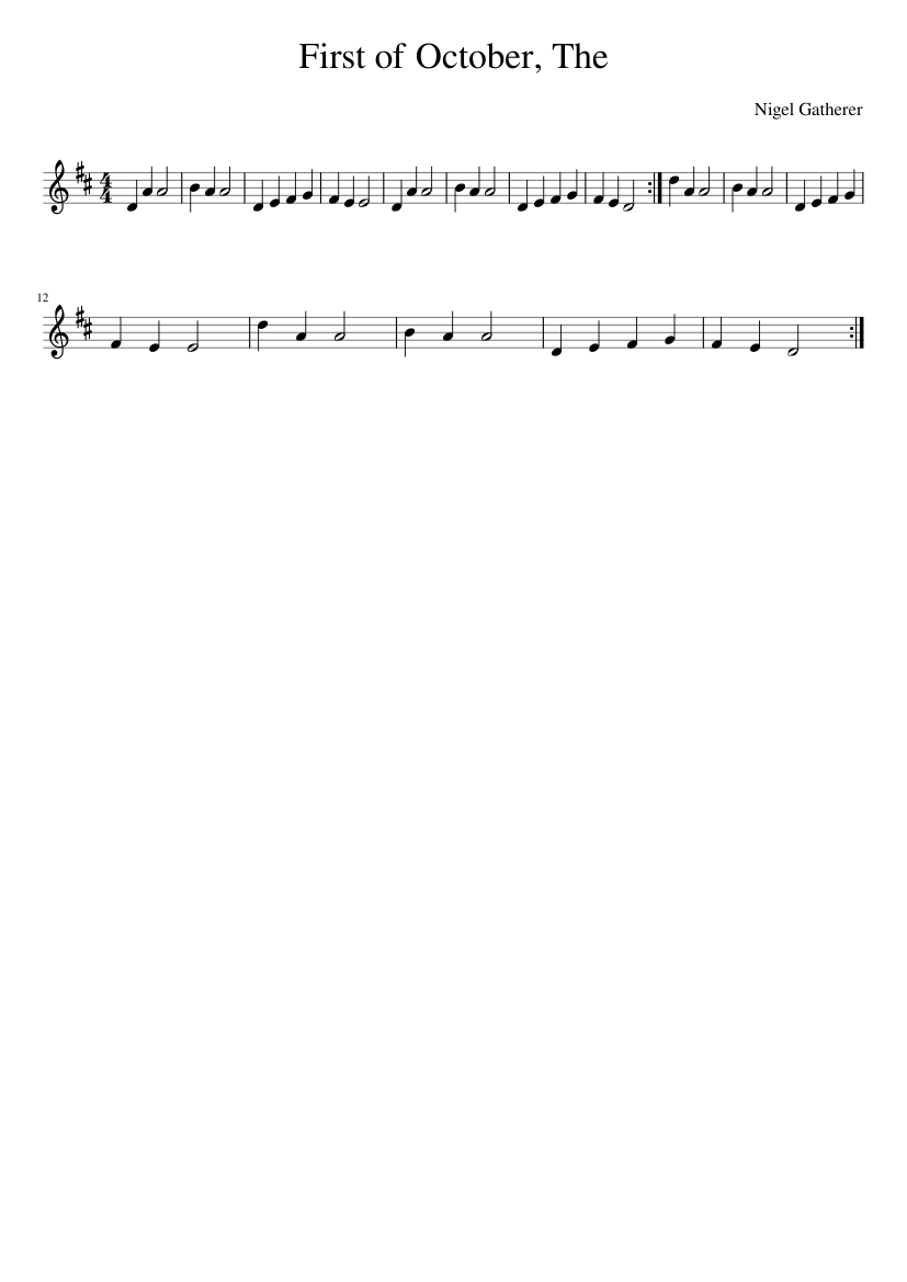 The First of October