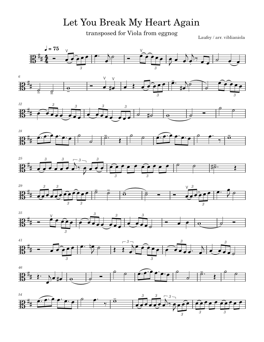 Let You Break My Heart Again – Laufey Sheet music for Piano (Solo