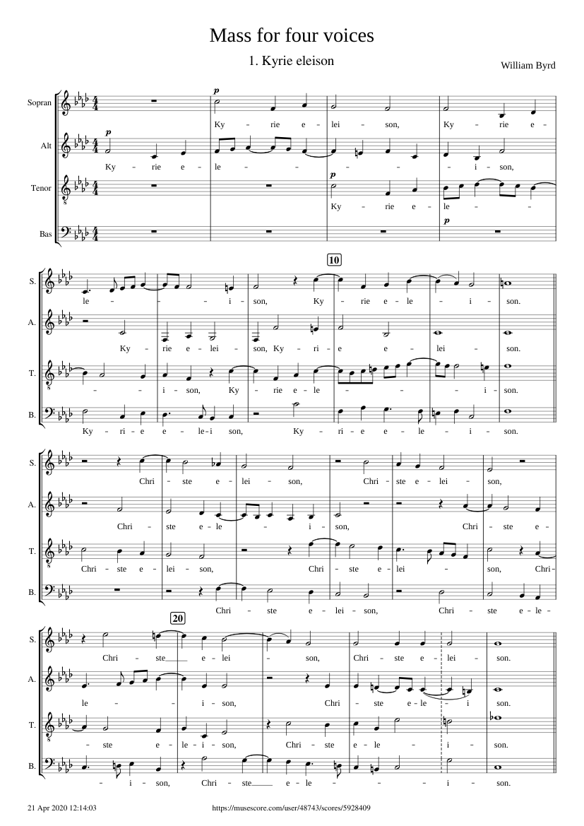 Mass for 4 Voices