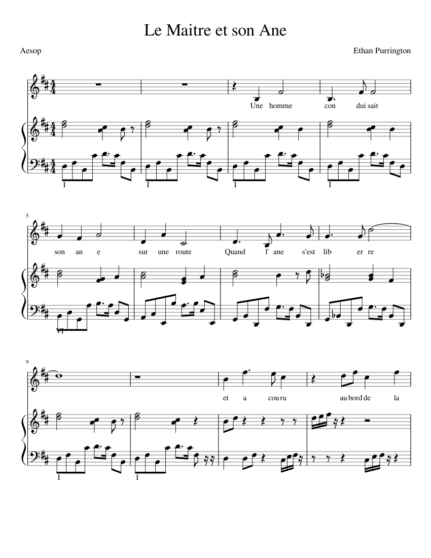 Final Donkey Sheet music for Piano, Vocals (Piano-Voice) | Musescore.com