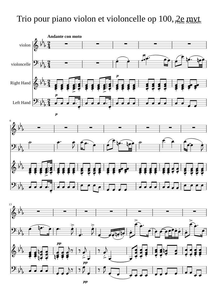 Piano Trio in E-flat major D.929