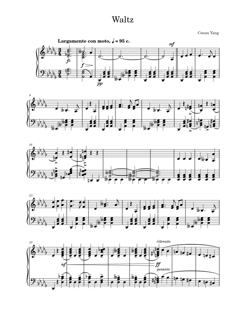 Waltz in Db Major Sheet music for Piano (Solo) | Musescore.com