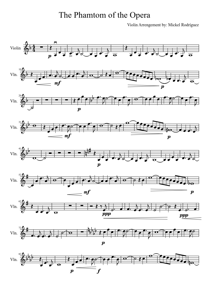 the phamtom of the opera - piano tutorial