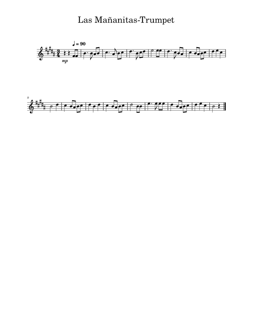 Las mananitas – Misc Traditional Las Mañanitas - Trumpet Sheet music ...