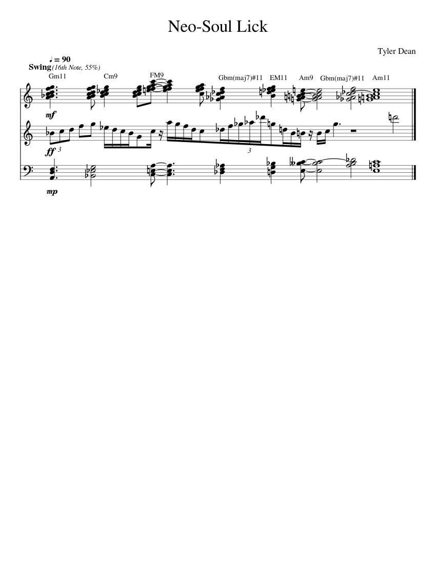 Neo-Soul Lick Sheet music for Piano (Solo) | Musescore.com