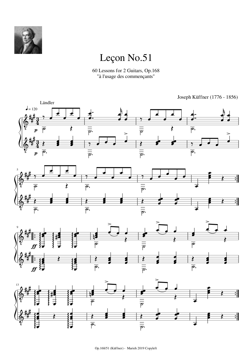 60 Lessons for 2 Guitars Op.168