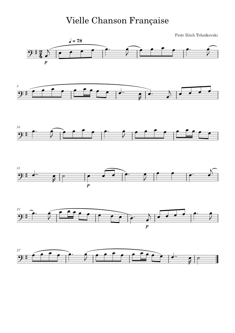Vieille Chanson Française - piano tutorial