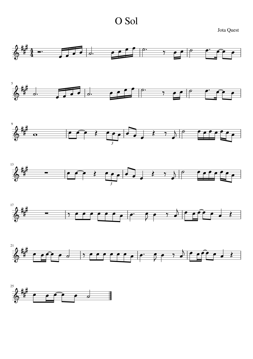 O Sol Sheet music for Piano (Solo) | Musescore.com