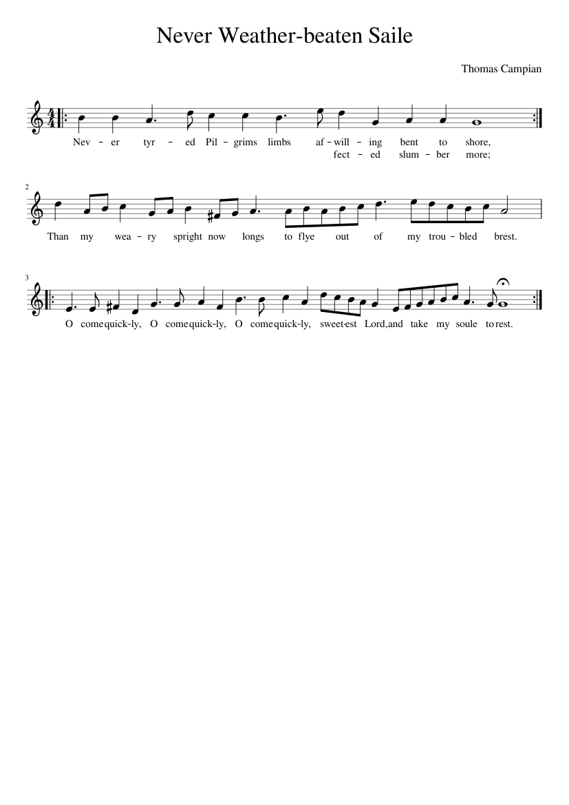 Never Weather-beaten Saile