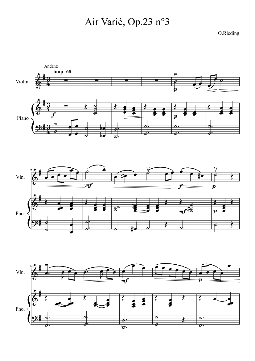 Air Varié Op.23 n3