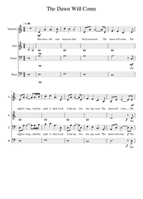 Free The Dawn Will Come by Trevor Morris sheet music | Download PDF or  print on Musescore.com