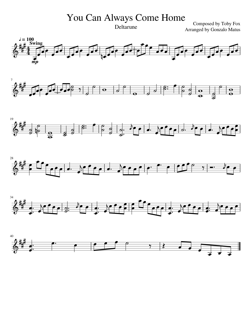 You Can Always Come Home - Violin Solo