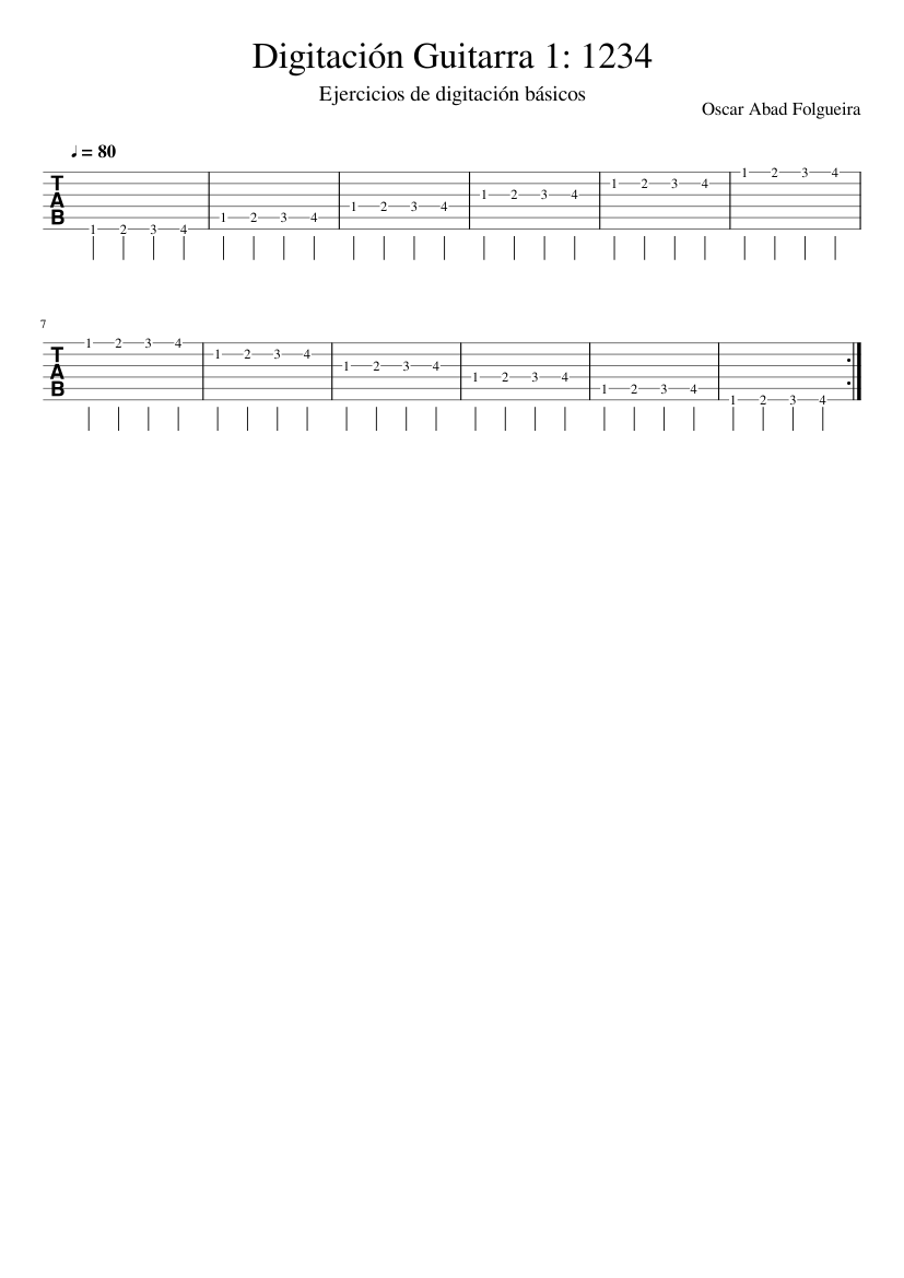 Semana 1 - Digitacion guitarra 1