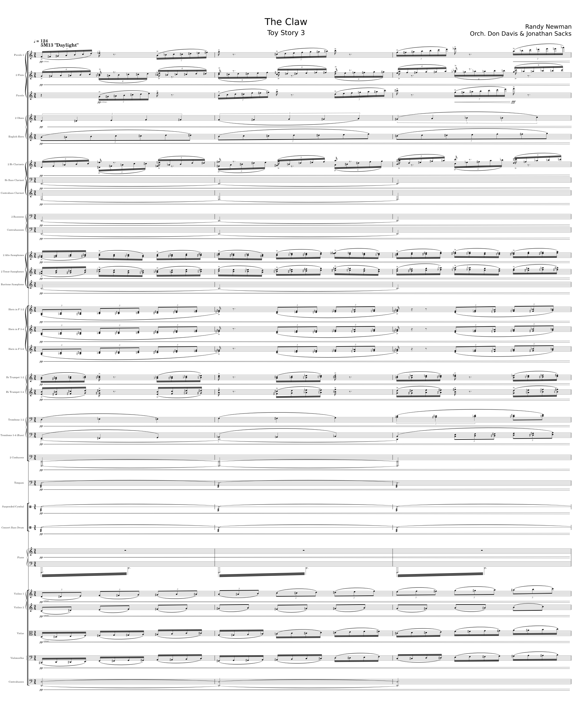 The Claw – Randy Newman (Toy Story 3) Sheet Music for Piano, Trombone ...