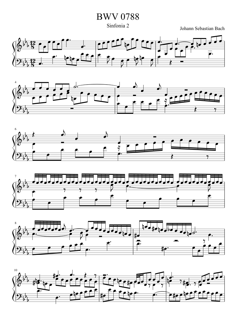 Sinfonia in C minor BWV 788