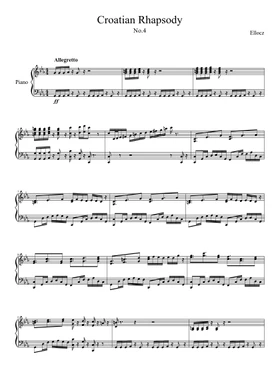 Free Croatian Rhapsody by Maksim Mrvica sheet music | Download PDF or print  on Musescore.com