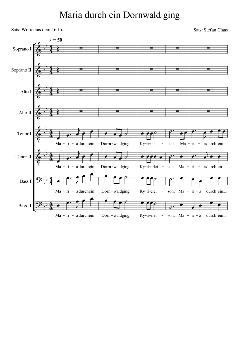 Maria durch ein Dornwald ging