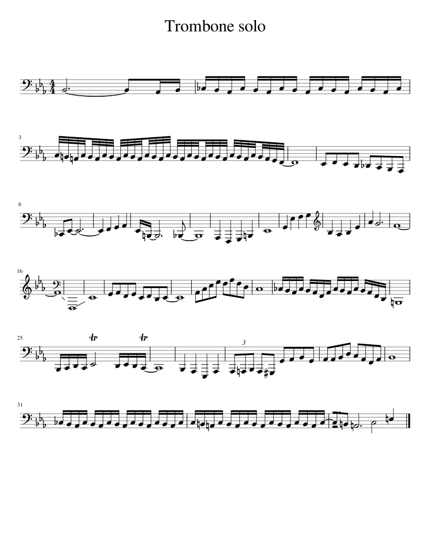 Trombone solo Sheet music for Trombone (Solo) | Musescore.com