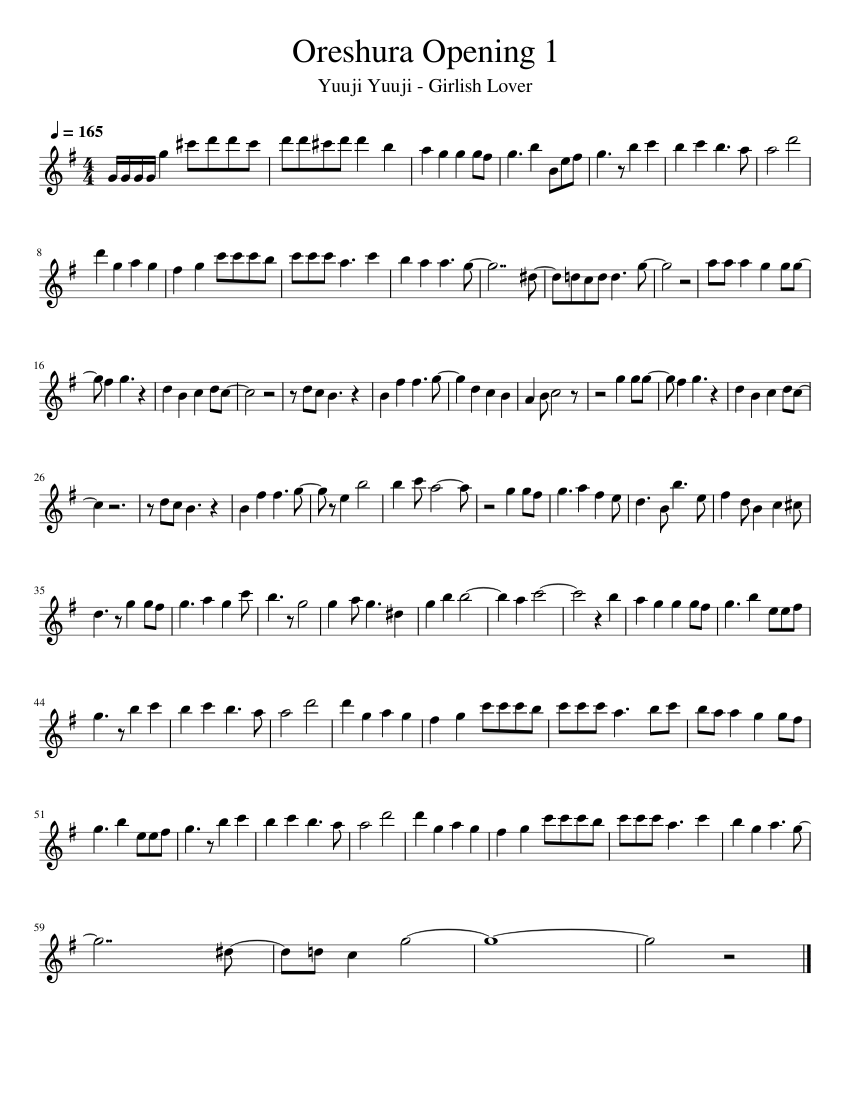 Oreshura Ending 1 (Flute) 