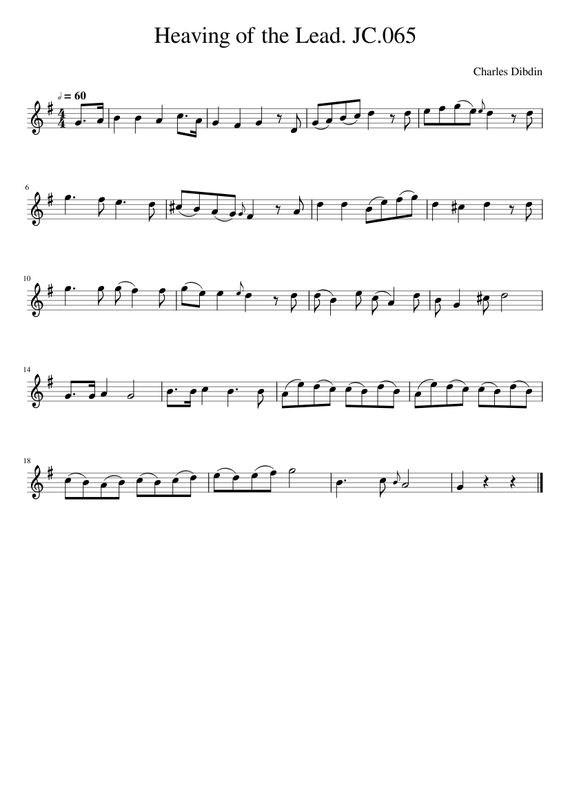 Heaving of the Lead. JC.065