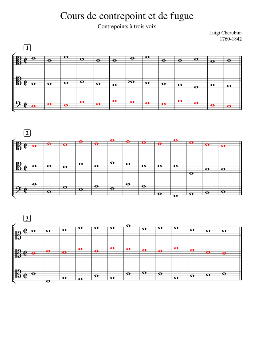 Cours de contrepoint et de fugue