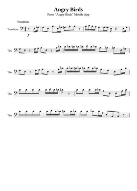 ☆ game-Angry Bird Sheet Music pdf, - Free Score Download ☆