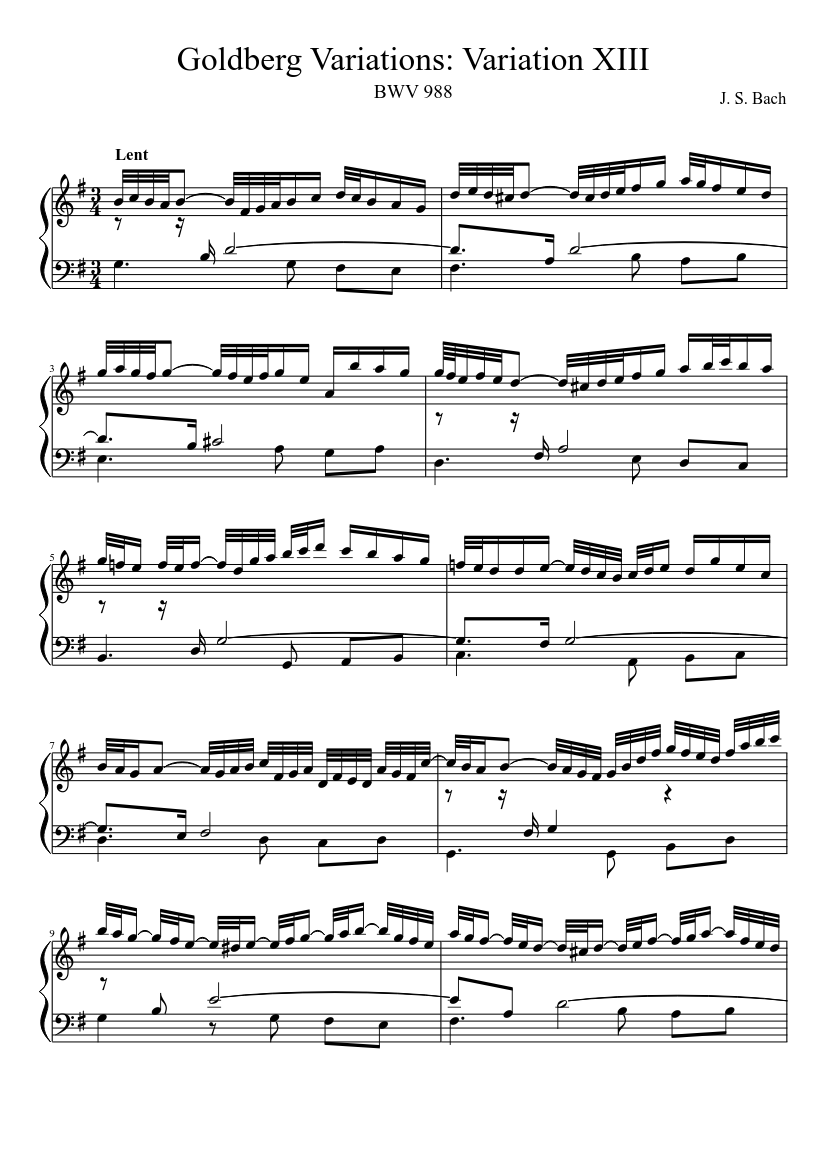 Goldberg-Variationen BWV 988