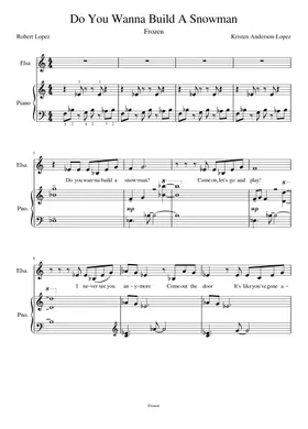Do You Want to Build a Snowman? - Bb Instrument from 'Frozen' Sheet Music  (Trumpet, Clarinet, Soprano Saxophone or Tenor Saxophone) in F Major 