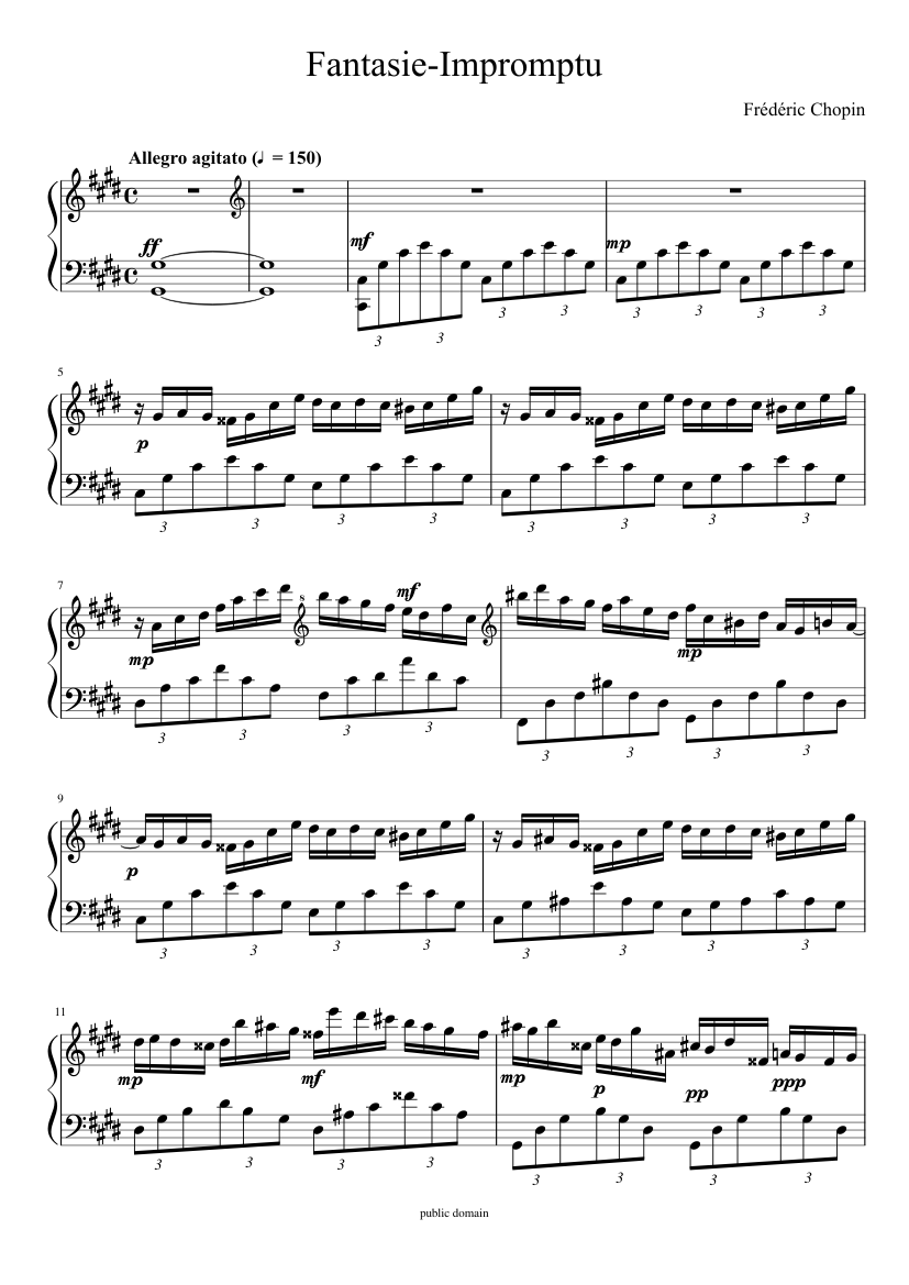 Fantaisie-Impromptu Op. 66 Sheet music for Piano (Solo) | Musescore.com