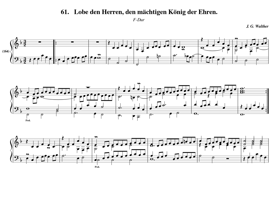 Chorale Prelude on Lobe den Herrn den mächtigen König der Ehren.