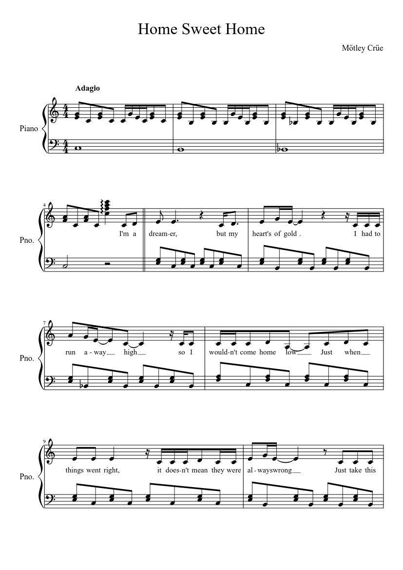Home Sweet Home (Easy) Sheet music for Piano (Solo) | Musescore.com