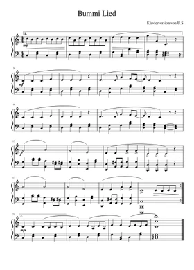 Free kam ein kleiner teddybär bummi-lied by Hans Naumilkat sheet music |  Download PDF or print on Musescore.com