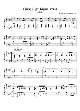 Free J. Cole sheet music | Download PDF or print on Musescore.com