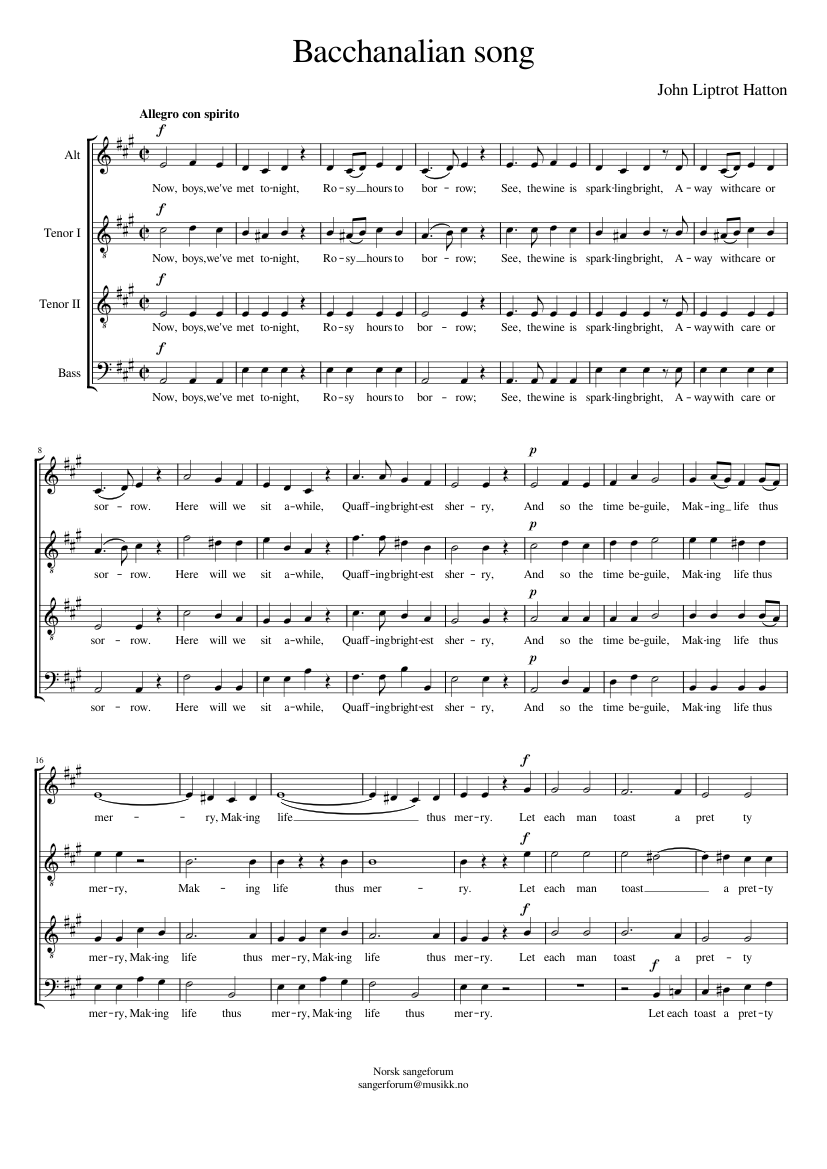 Bacchanalian song