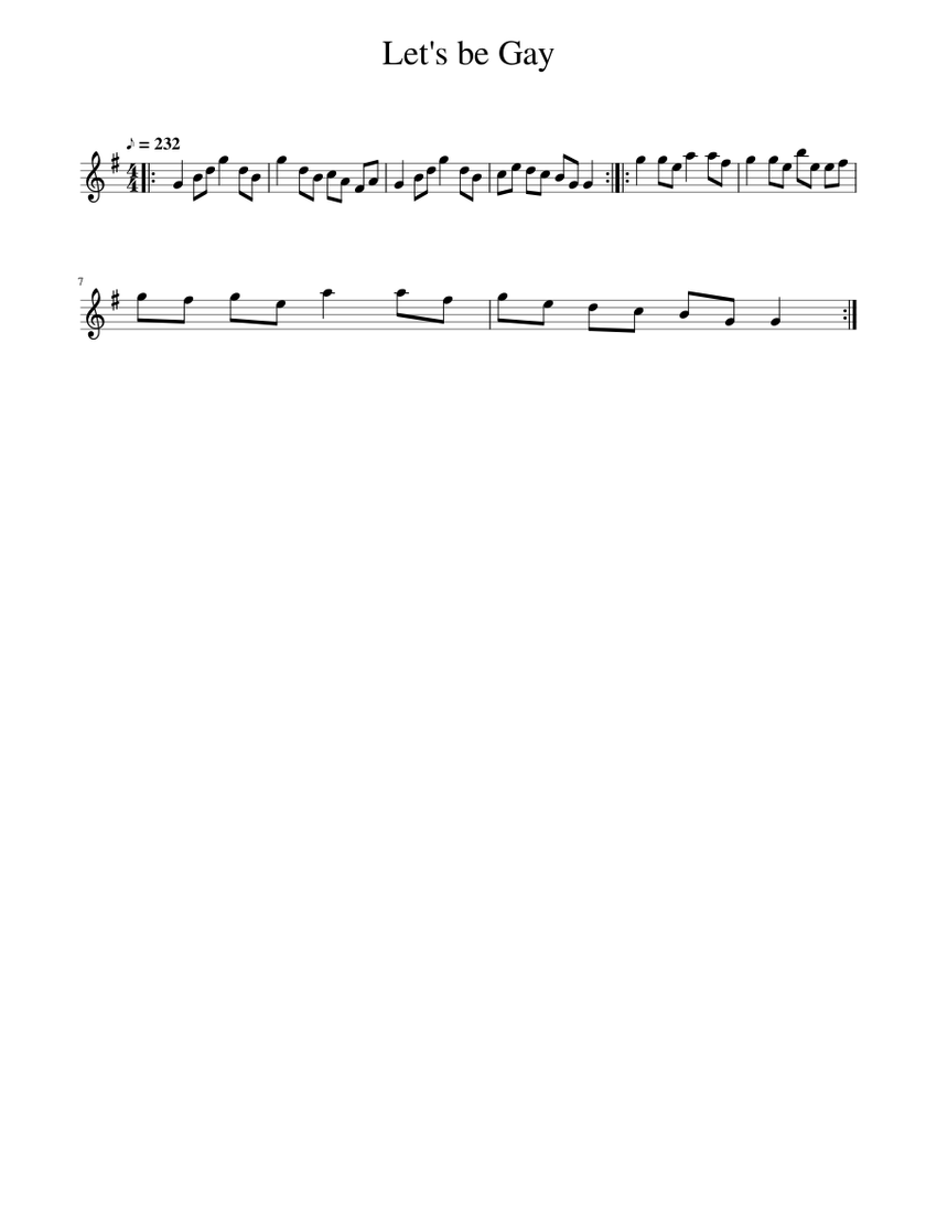 Let's be Gay Sheet music for Piano (Solo)