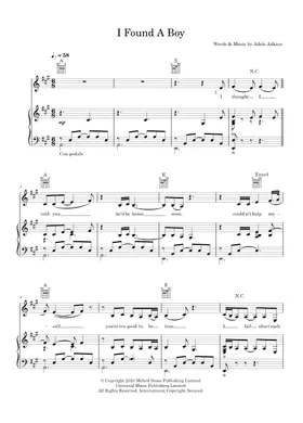 Free I Found A Boy by Adele sheet music | Download PDF or print on  Musescore.com
